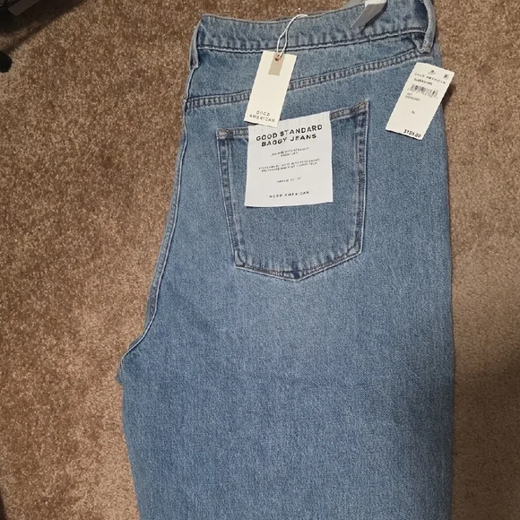 Good American GOOD LOW RISE BAGGY JEANS | INDIGO893 - Picture 7 of 8